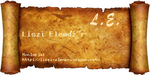 Liszi Elemér névjegykártya